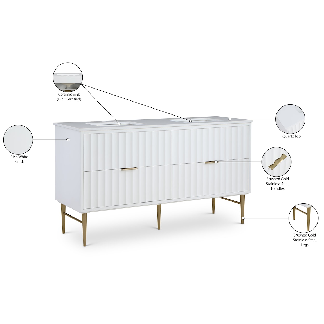 Meridian Furniture Modernist Bathroom Vanity