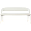 Meridian Furniture Destiny Upholstered White Faux Leather Bench