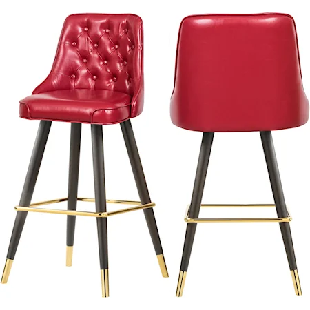 Portnoy Red Faux Leather Counter/Bar Stool