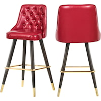 Portnoy Red Faux Leather Counter/Bar Stool