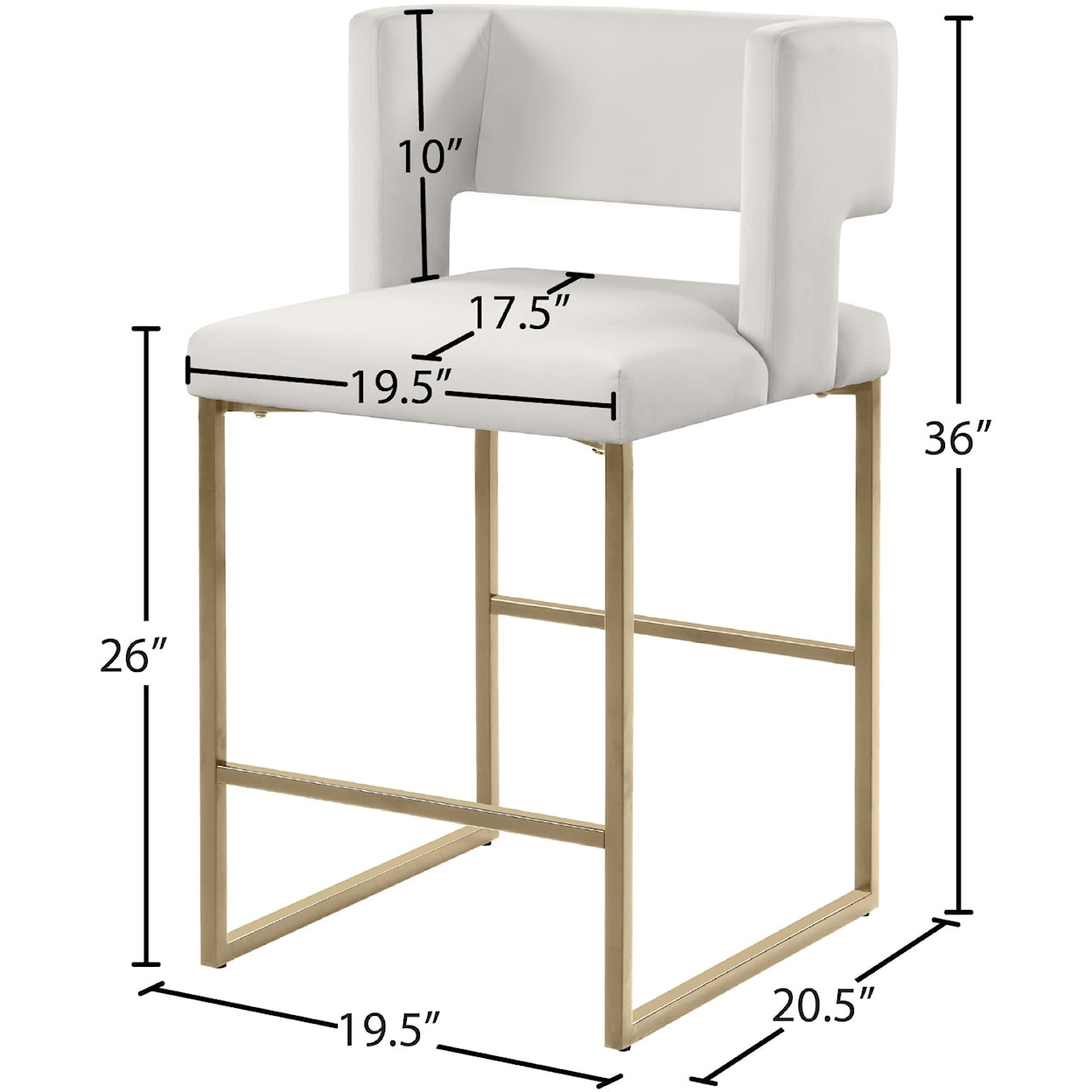 Meridian Furniture Caleb Counter Stool