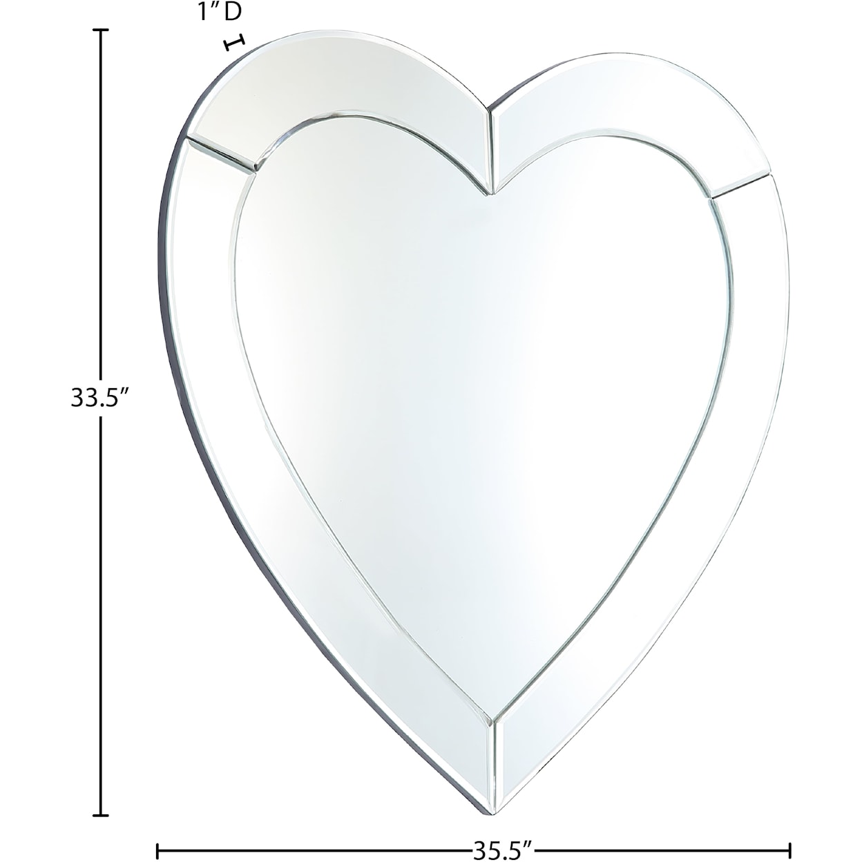 Meridian Furniture Heart Mirror