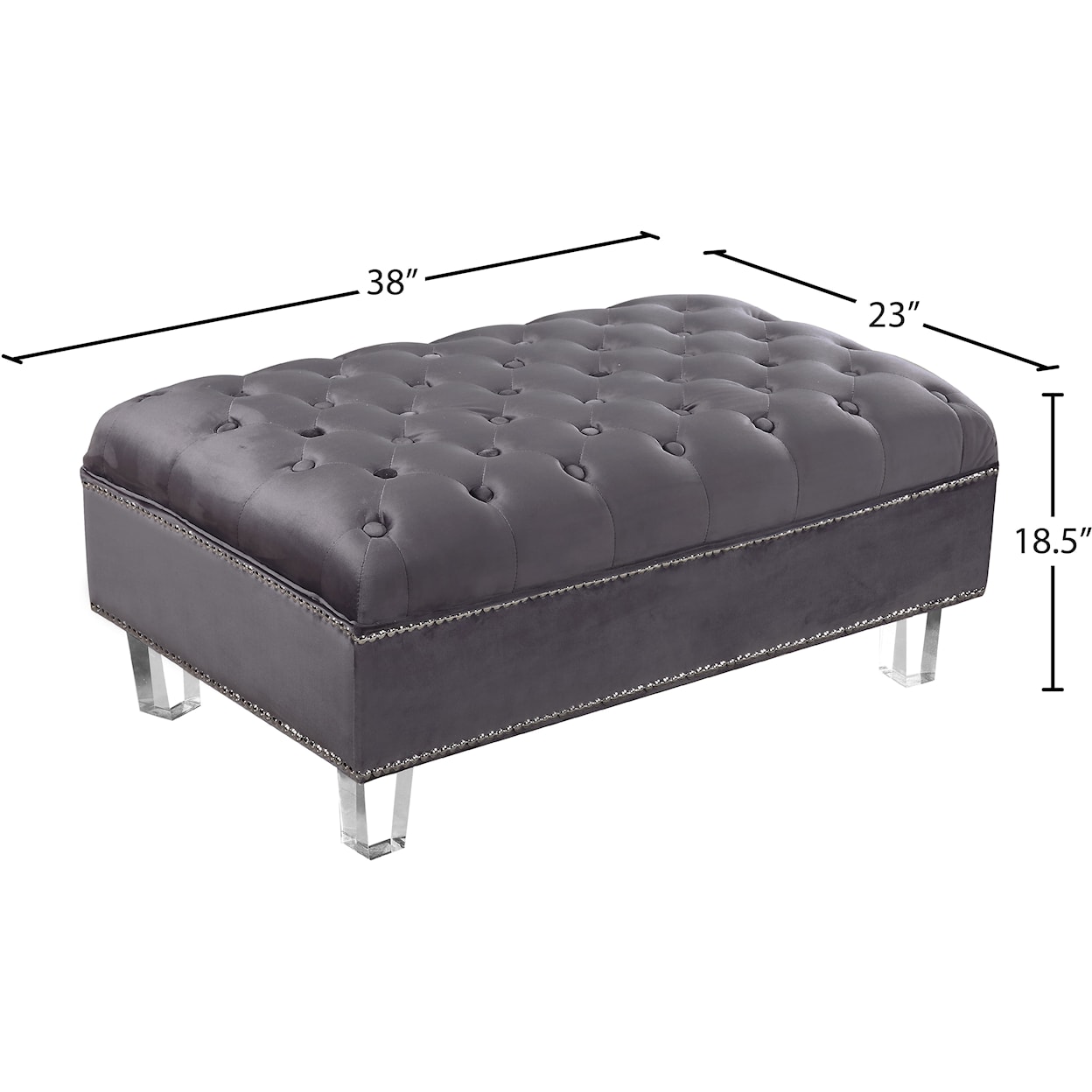 Meridian Furniture Lucas Ottoman