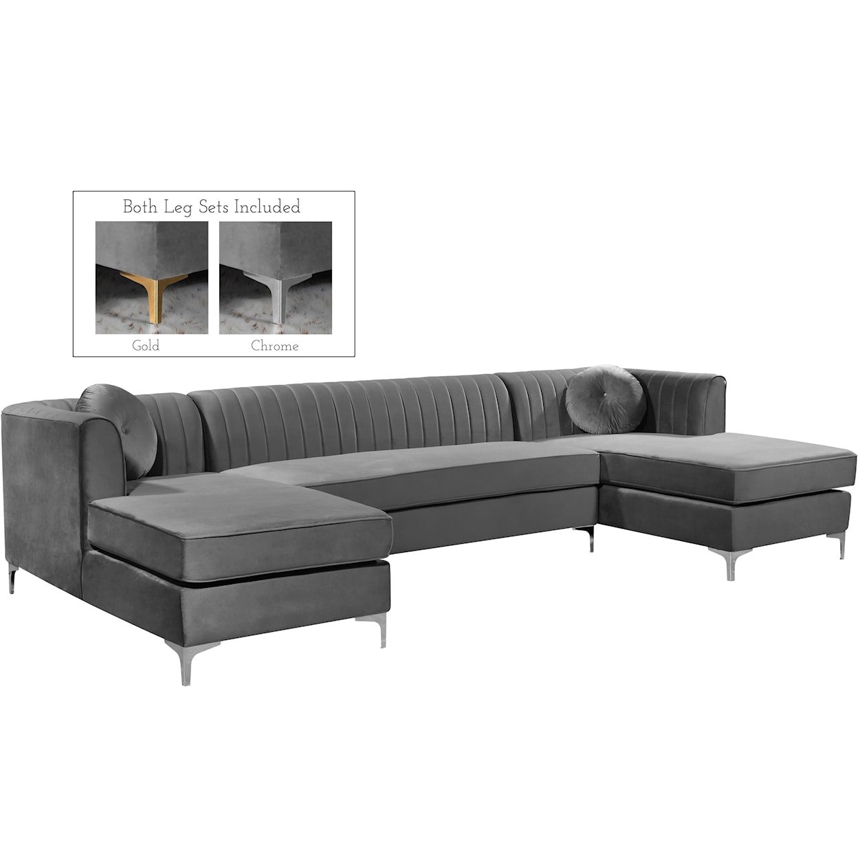 Meridian Furniture Graham 3pc. Sectional