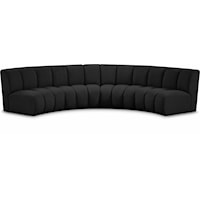 Infinity Black Boucle Fabric 4Pc. Modular Sectional