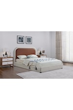 Meridian Furniture Blake Contemporary Upholstered Low-Profile King Bed