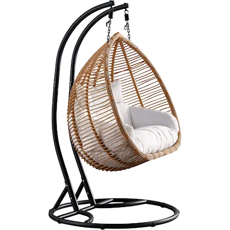 Tarzan Natural Color Outdoor Patio Double Swing Chair