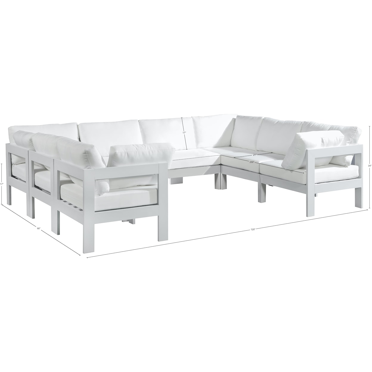 Meridian Furniture Nizuc Modular Sectional