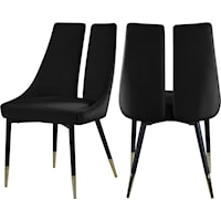 Contemporary Velvet Upholstered Dining Chair