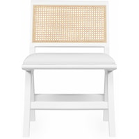 Abby Cream Faux Leather Dining Side Chair