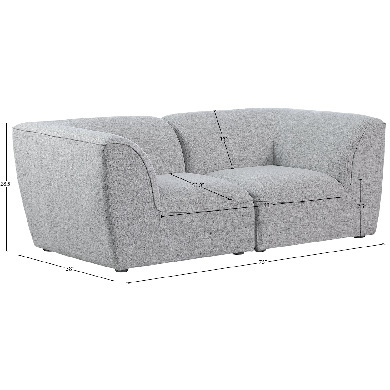 Meridian Furniture Miramar Modular Sofa