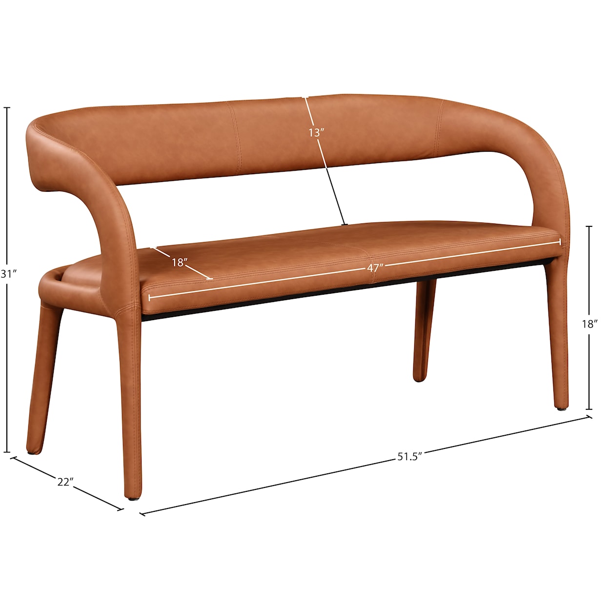 Meridian Furniture Sylvester Bench