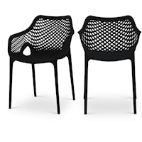Mykonos Black Outdoor Patio Dining Chair