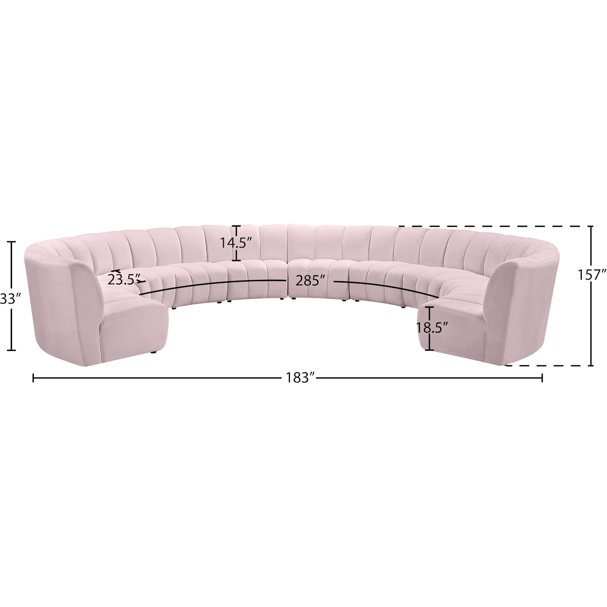 Meridian Furniture Infinity 10pc. Modular Sectional