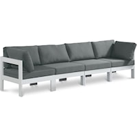 Nizuc Grey Water Resistant Fabric Outdoor Patio Modular Sofa