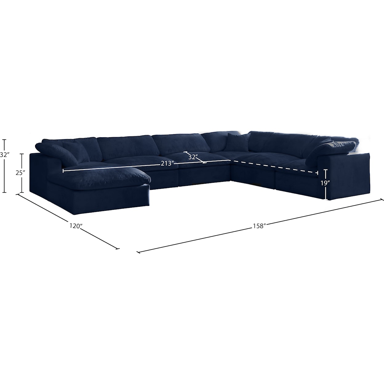 Meridian Furniture Cozy Comfort Modular Sectional