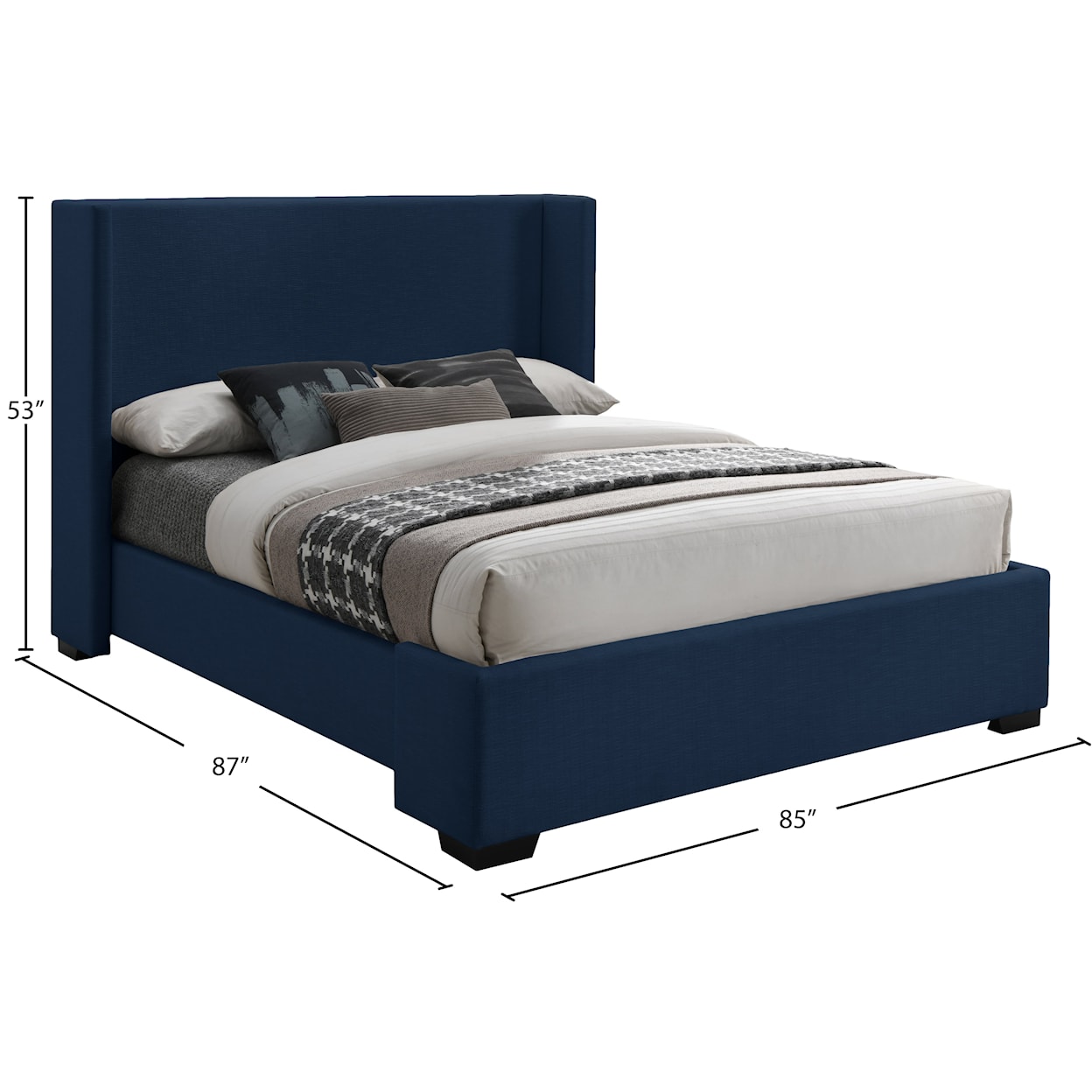 Meridian Furniture Oxford King Bed (3 Boxes)