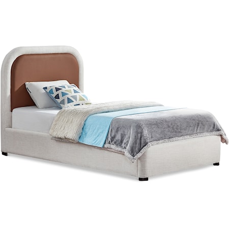 Upholstered Low-Profile Twin Bed