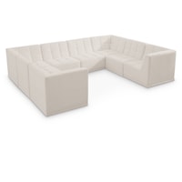 Relax Cream Velvet Modular Sectional