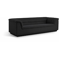 Cascade Black Boucle Fabric Sofa