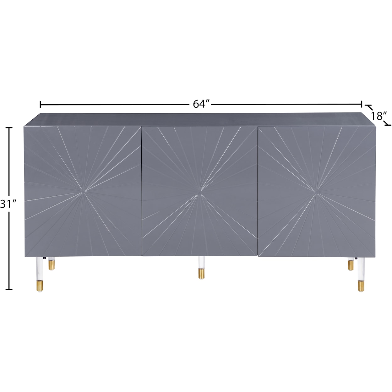 Meridian Furniture Starburst Sideboard/Buffet