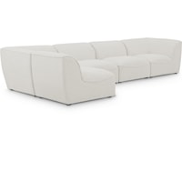 Miramar Cream Durable Linen Textured Modular Sectional