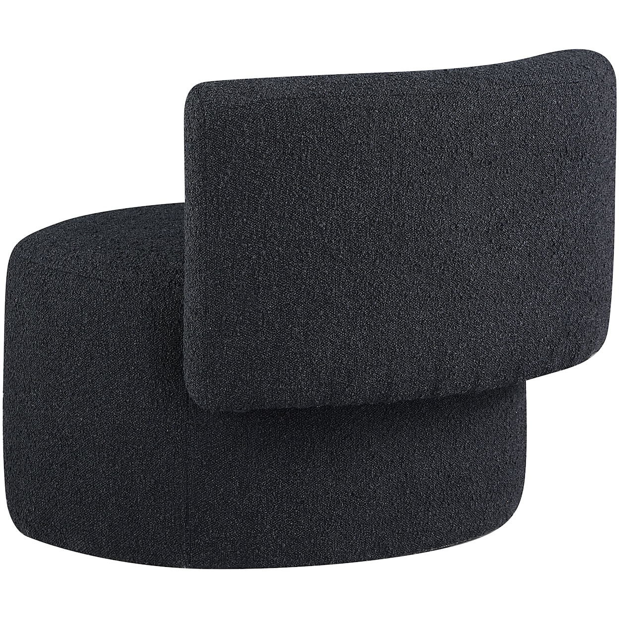 Meridian Furniture Como Upholstered Black Boucle Fabric Accent Chair