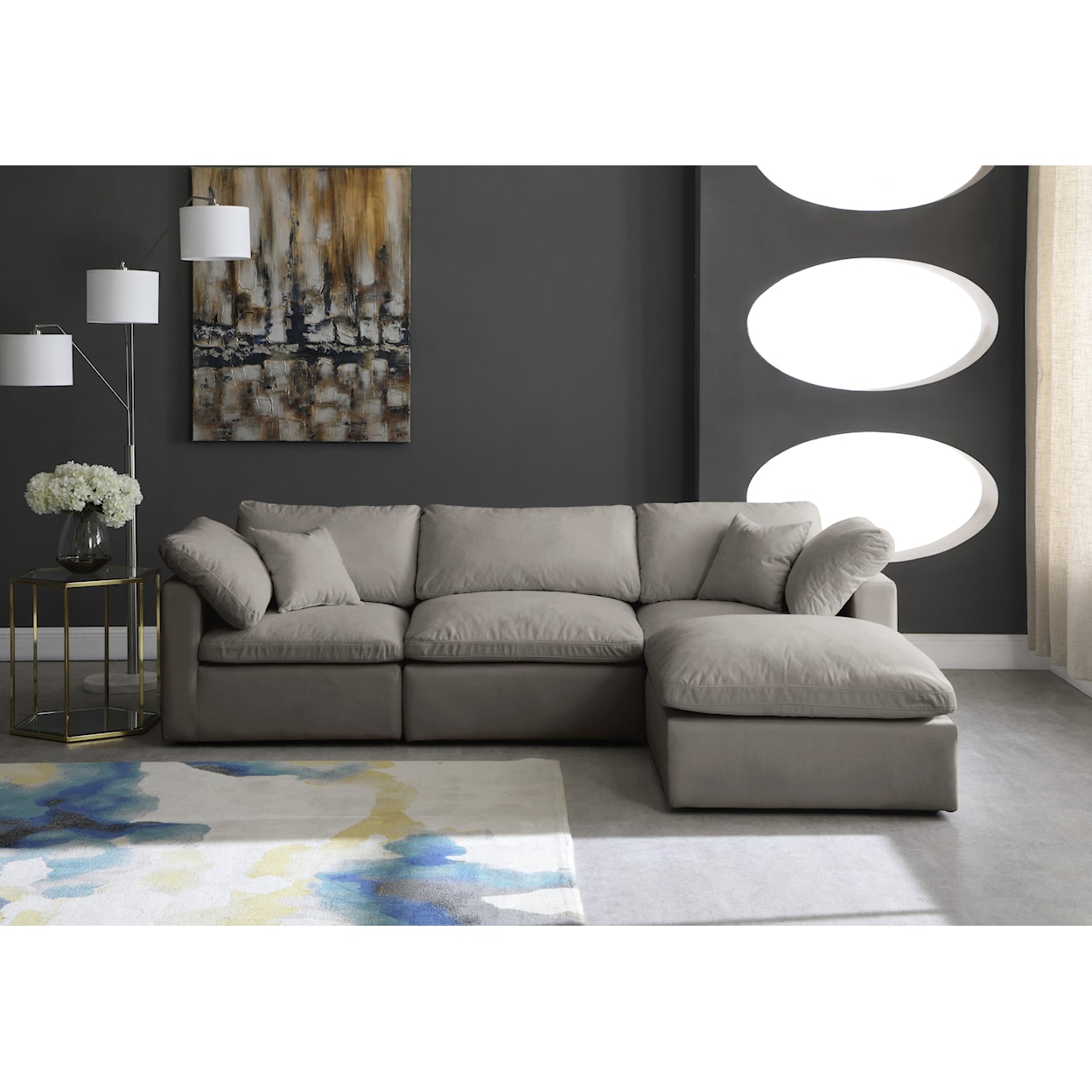 Meridian Furniture Plush Standard Comfort Modular Sectional