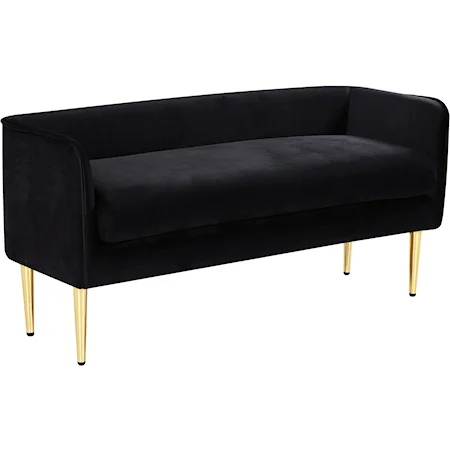 Contemporary Velvet Upholstered Bench