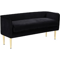 Contemporary Velvet Upholstered Bench