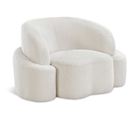 Principessa Cream Boucle Fabric Chair