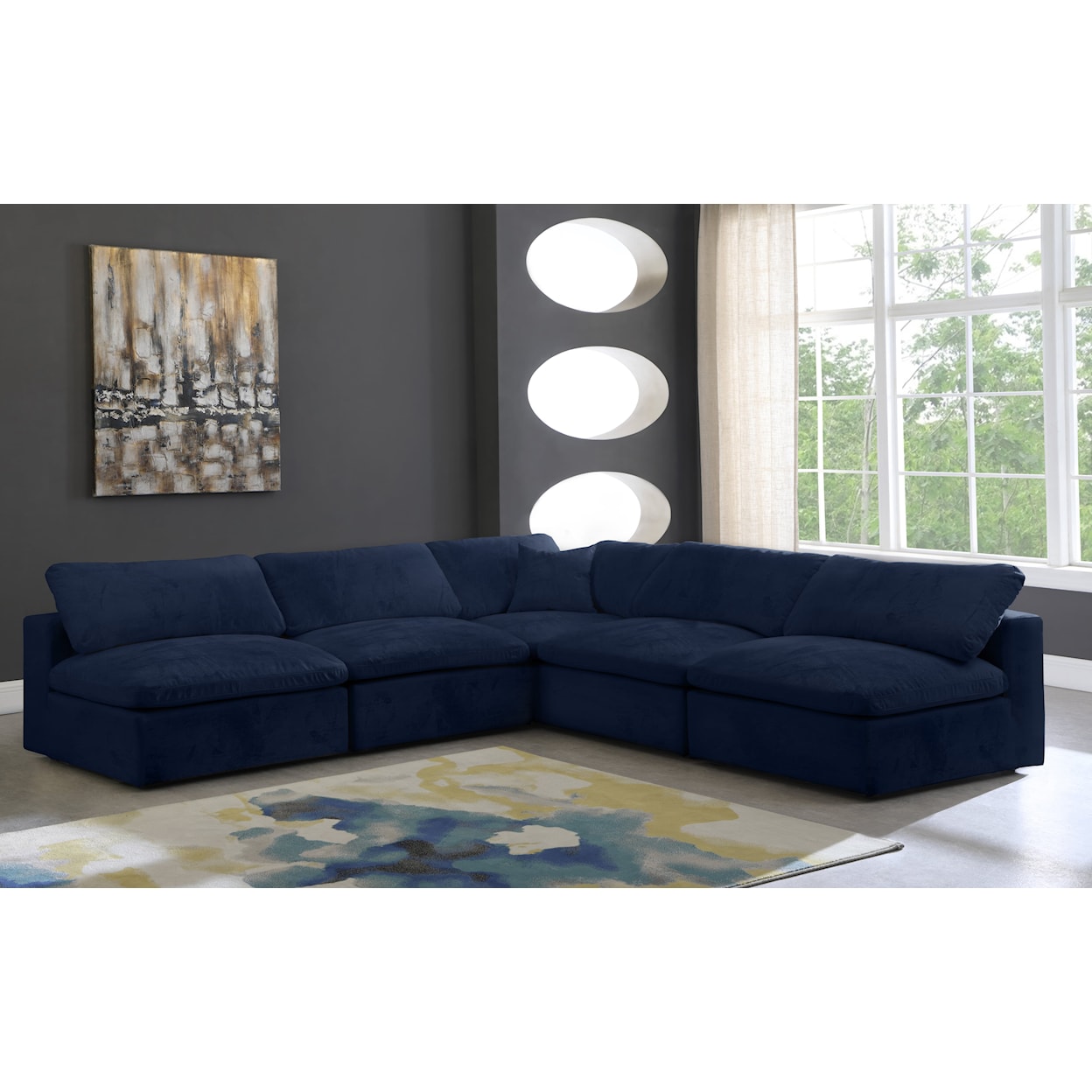 Meridian Furniture Cozy Comfort Modular Sectional