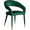 Meridian Furniture Destiny Upholstered Green Velvet Dining Chair