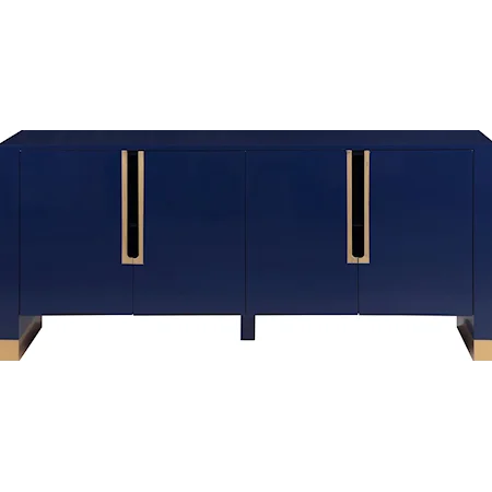 Contemporary Navy Blue Sideboard with Storage
