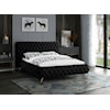 Meridian Furniture Delano Upholstered Black Velvet King Bed
