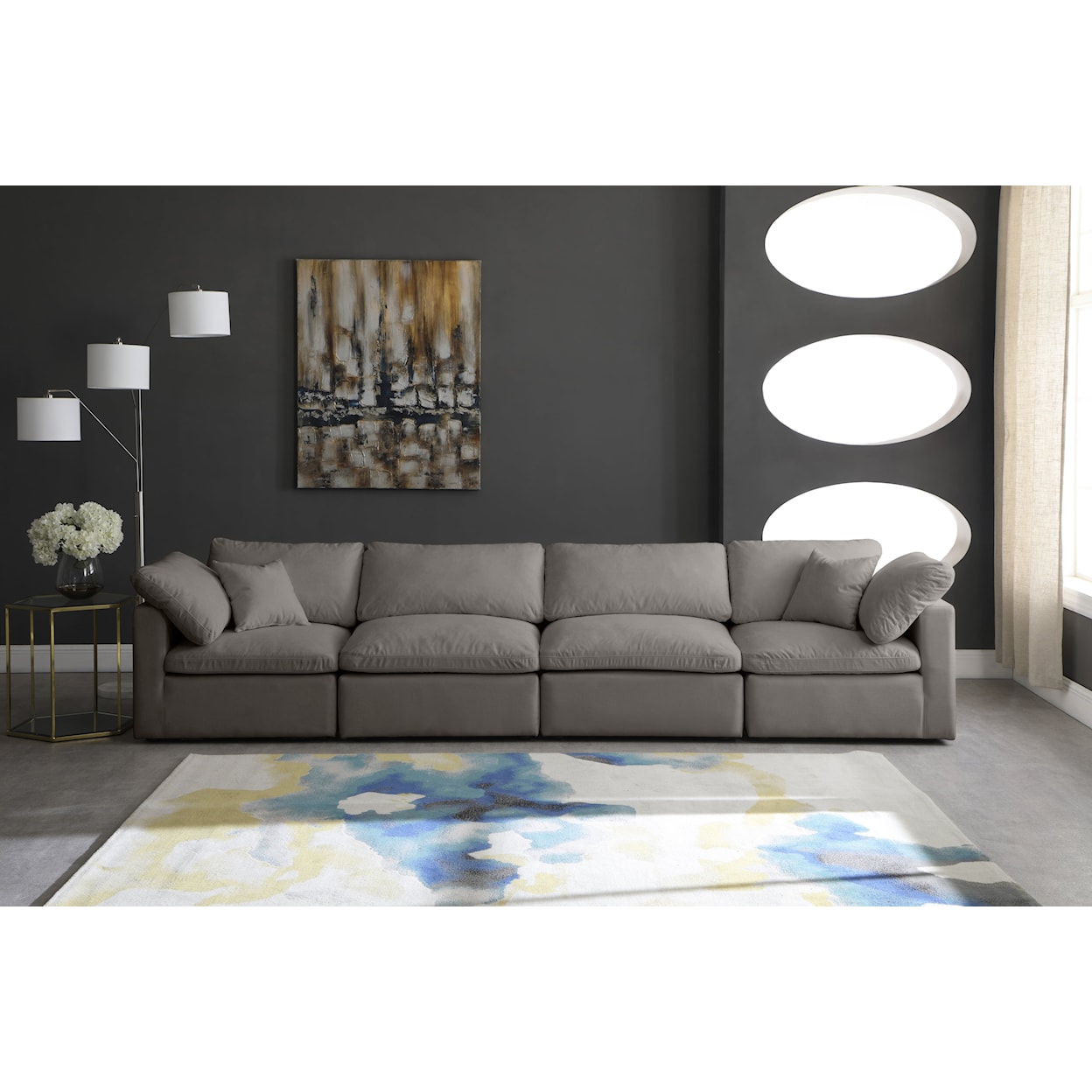 Meridian Furniture Plush Standard Comfort Modular Sofa