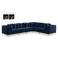 Tremblay Navy Velvet Modular Sectional