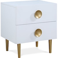 Contemporary 2-Drawers Nightstand