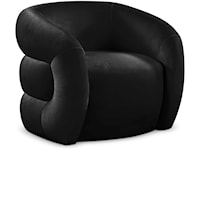 Roxbury Black Velvet Accent Chair