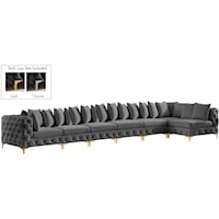 Tremblay Grey Velvet Modular Sectional