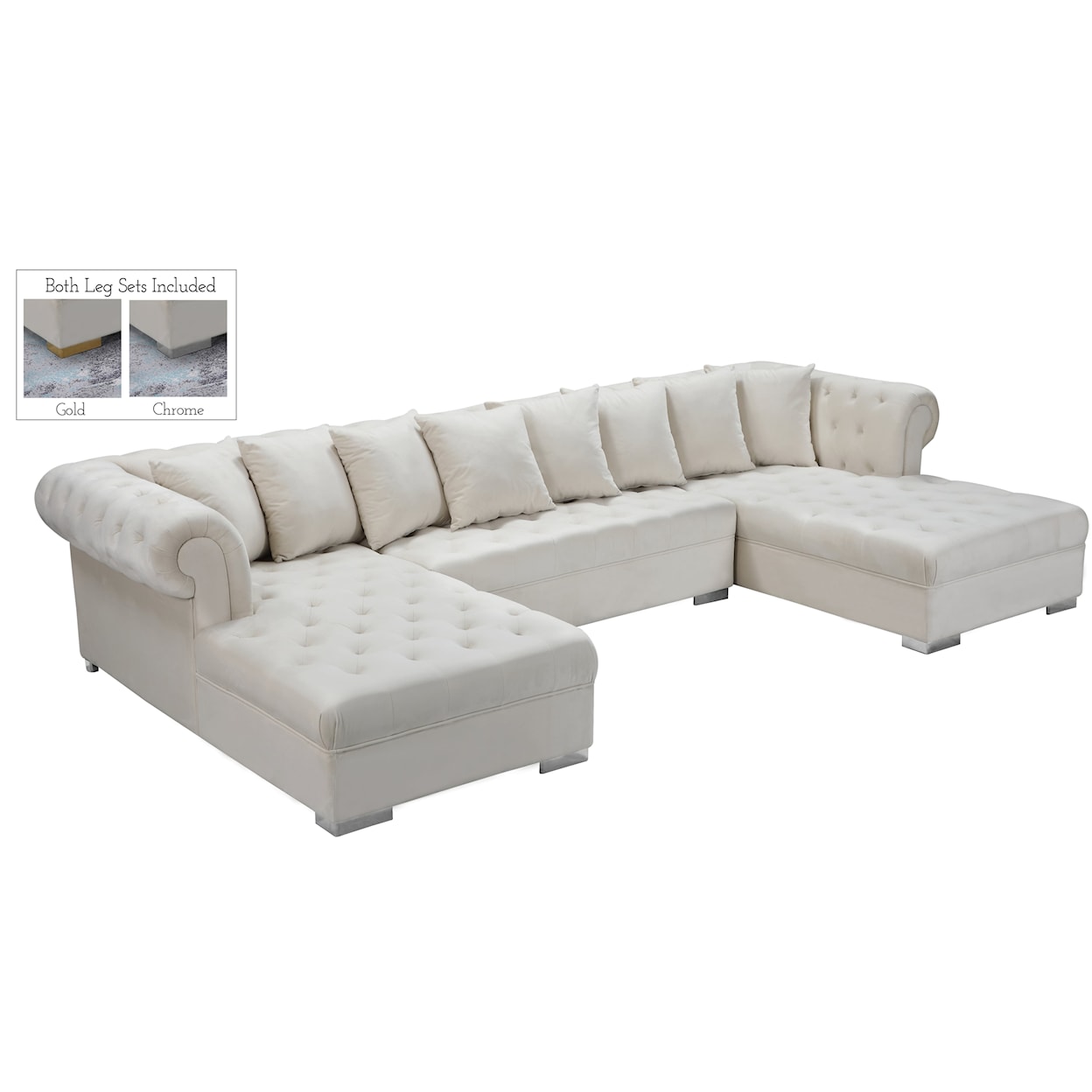 Meridian Furniture Presley 3pc. Sectional