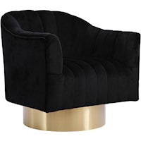 Contemporary Velvet Upholstered Channel Tufted Accent Chair
