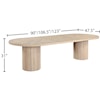 Meridian Furniture Belinda White Oak Dining Table with Table Leaves