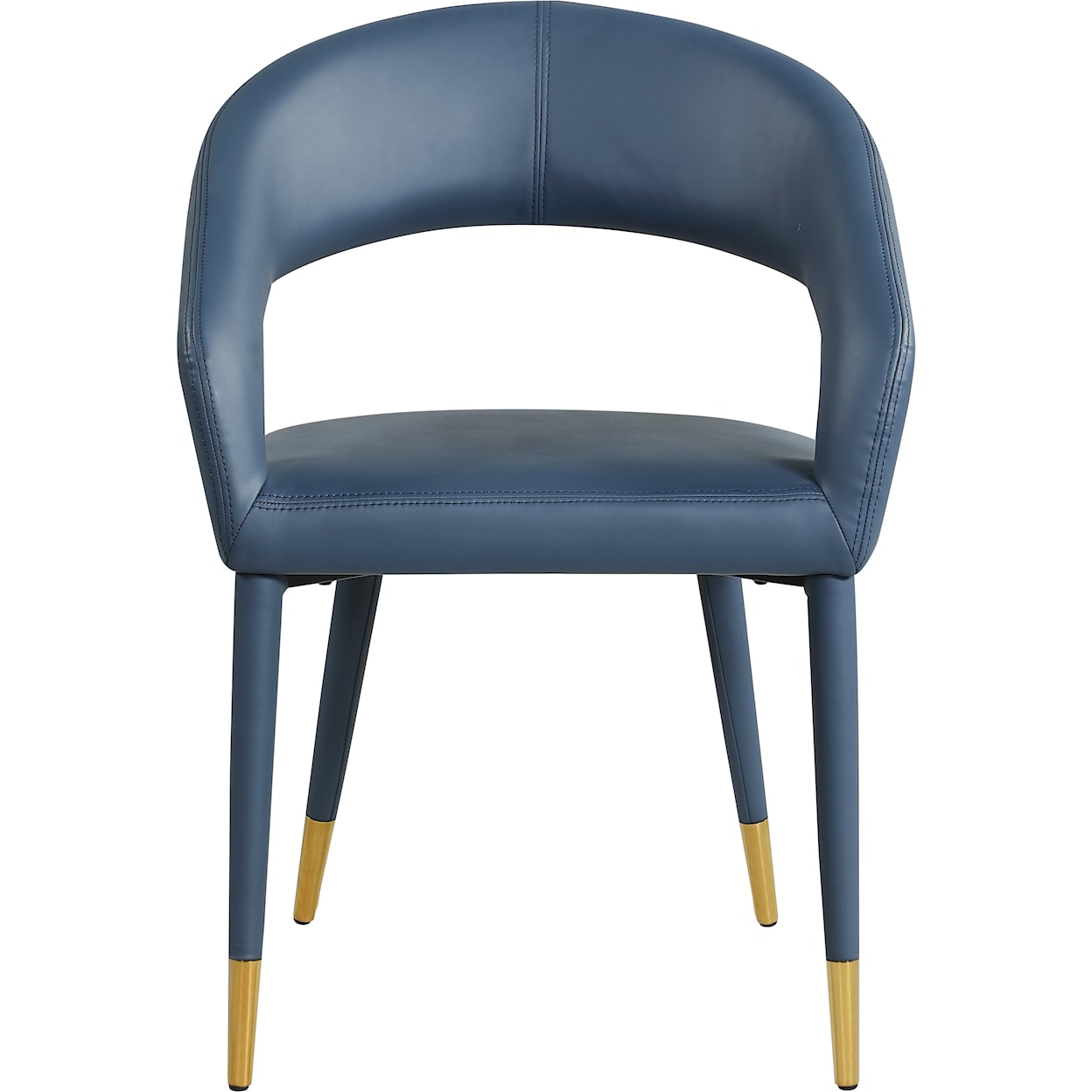 Meridian Furniture Destiny Upholstered Navy Faux Leather Dining Chair