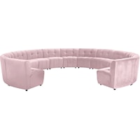 Limitless Pink Velvet 13Pc. Modular Sectional