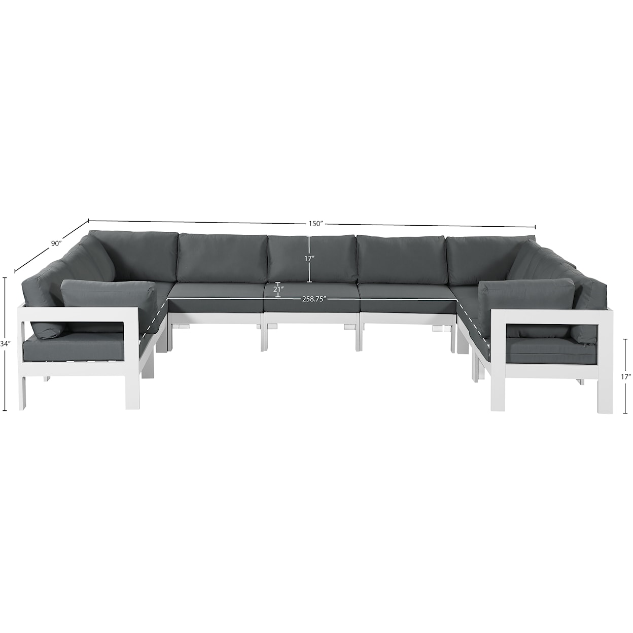 Meridian Furniture Nizuc Modular Sectional