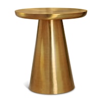 Martini Brushed Gold End Table