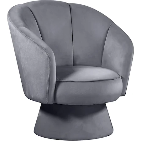 Swanson Grey Velvet Accent Chair