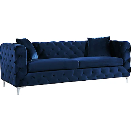 Scarlett Navy Velvet Sofa
