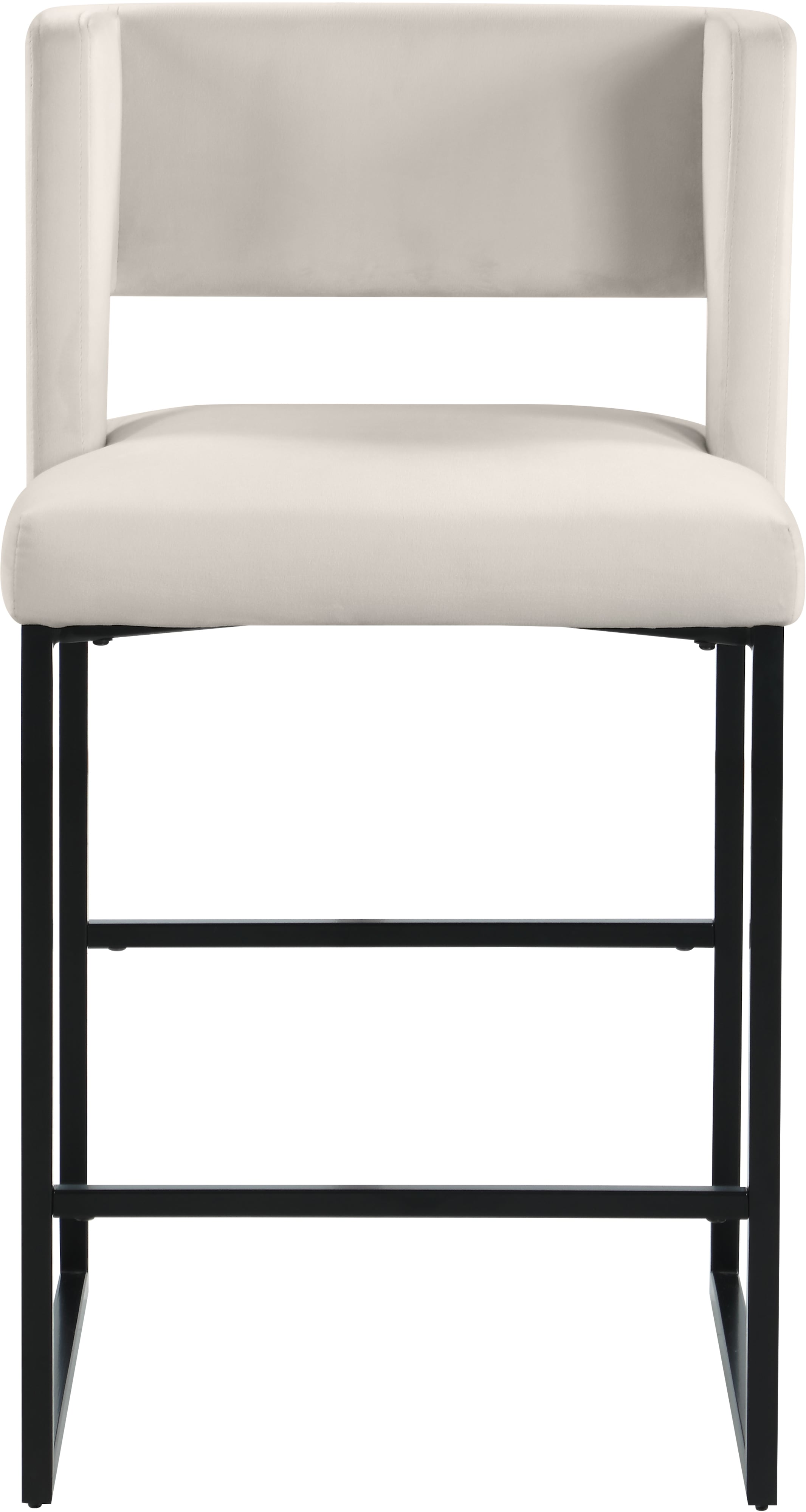 Meridian Furniture Caleb 970CreamC Contemporary Cream Velvet
